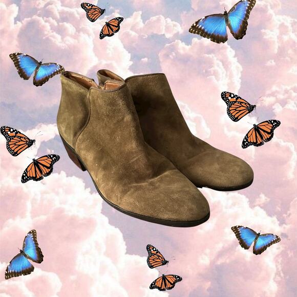 Sam Edelman Brown Faux Suede Booties - Picture 1 of 3